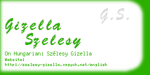 gizella szelesy business card